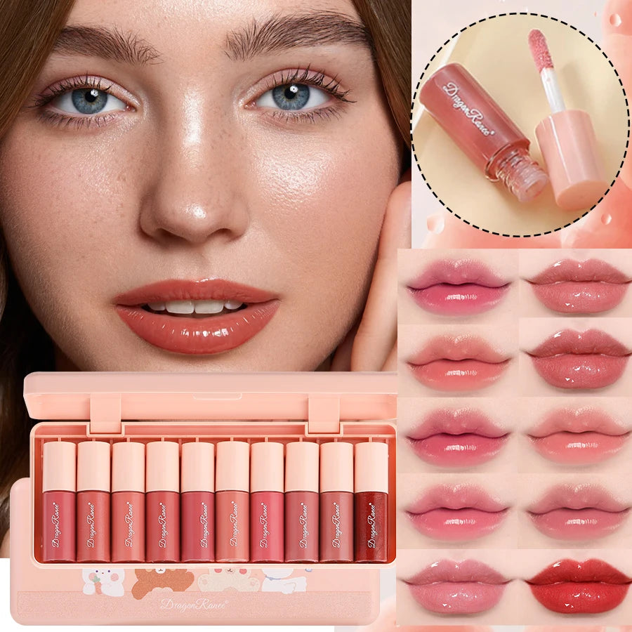Kit 10 Fine Glitter Lip Gloss