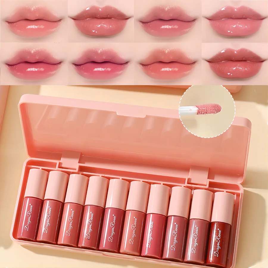 Kit 10 Fine Glitter Lip Gloss