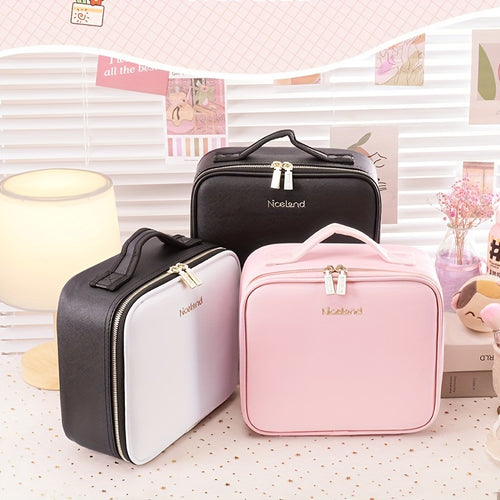 Portable Lighted Makeup Bag with Mirror