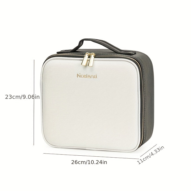 Portable Lighted Makeup Bag with Mirror