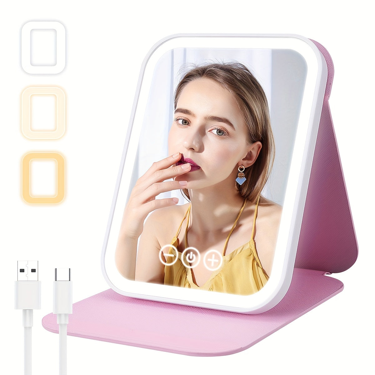 M MISS DREAM Portable Lighted Makeup Mirror