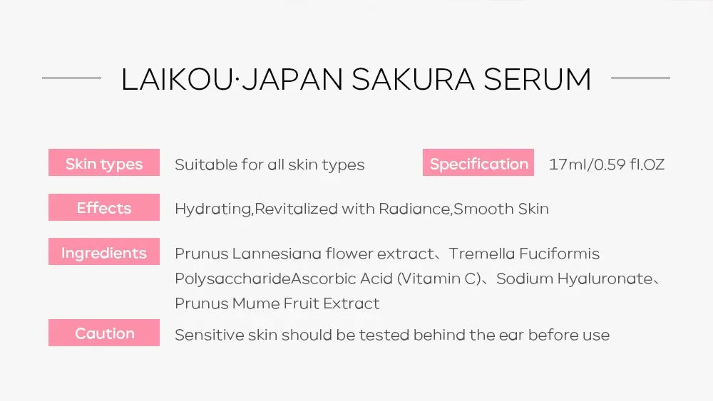 Sakura Radiance – Hydrating & Anti-Wrinkle Serum