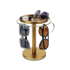 Rotating 360° Sunglass and Jewelry Organizer with Detachable Tray for Home Display
