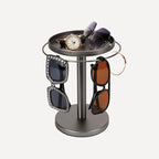 Rotating 360° Sunglass and Jewelry Organizer with Detachable Tray for Home Display