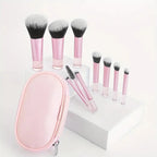 Kit of 10 mini professional brushes with bag